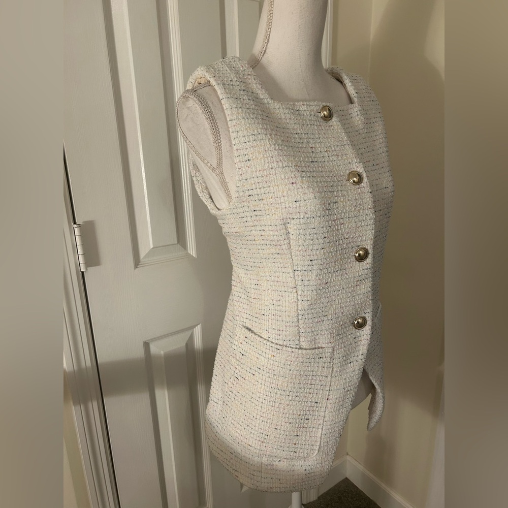 Anthropologie Maeve Square Neck Tweed Vest NWT! - Picture 11 of 16